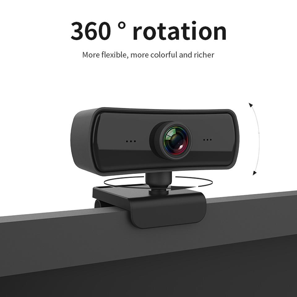2K 2040*1080P Webcam HD Computer PC WebCamera with Microphone Rotatable Cameras for Live Broadcast Video Calling Conference Work