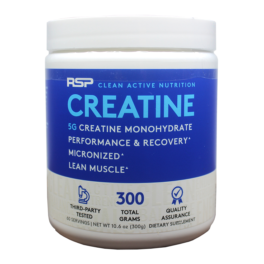 Thực phẩm bổ sung Creatine của RSP hộp 60 lần dùng hỗ trợ tăng sức bền, sức mạnh, độ dày cơ bắp