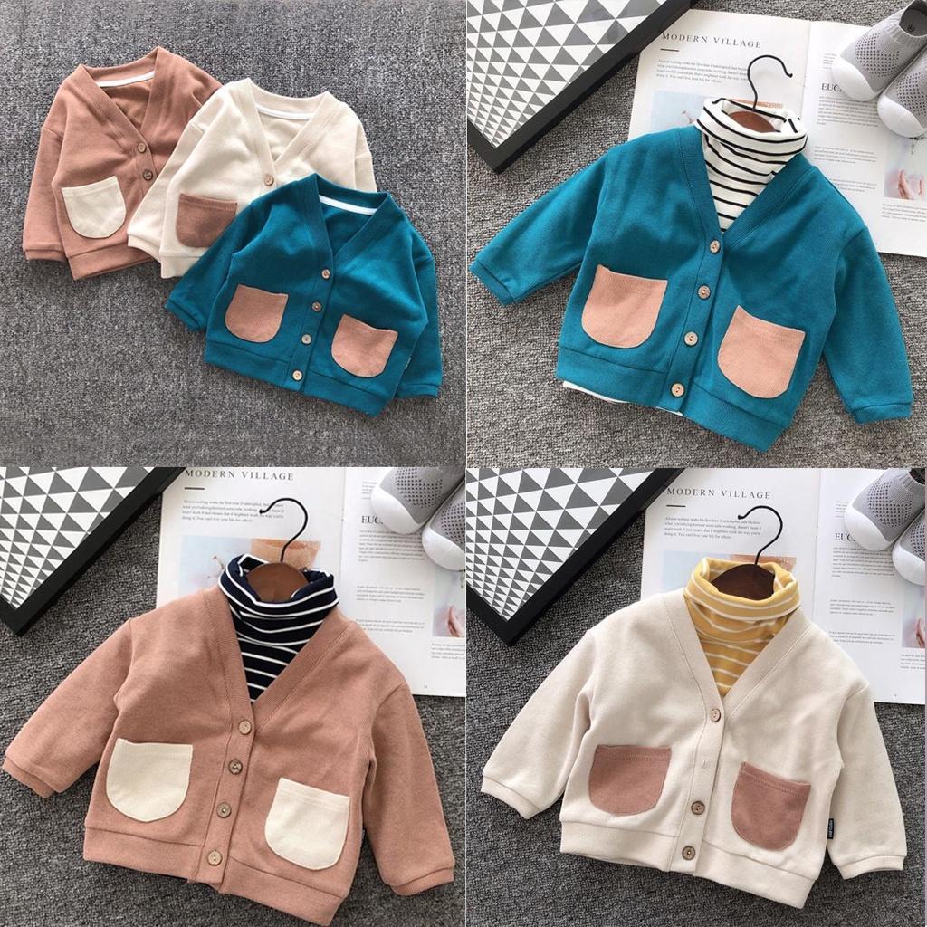 Áo khoác cardigan cho bé ROSY KIDS, Áo khoác cotton cho bé chuẩn hàng xuất khẩu cho bé từ 6-20kg