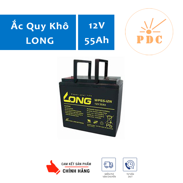 Ắc Quy LONG 12V 55Ah WP55-12N - (PDC-TECH)