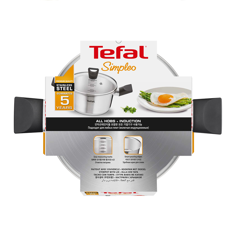 Nồi inox đáy từ Tefal Simpleo B9054695 24cm - Hàng chính hãng