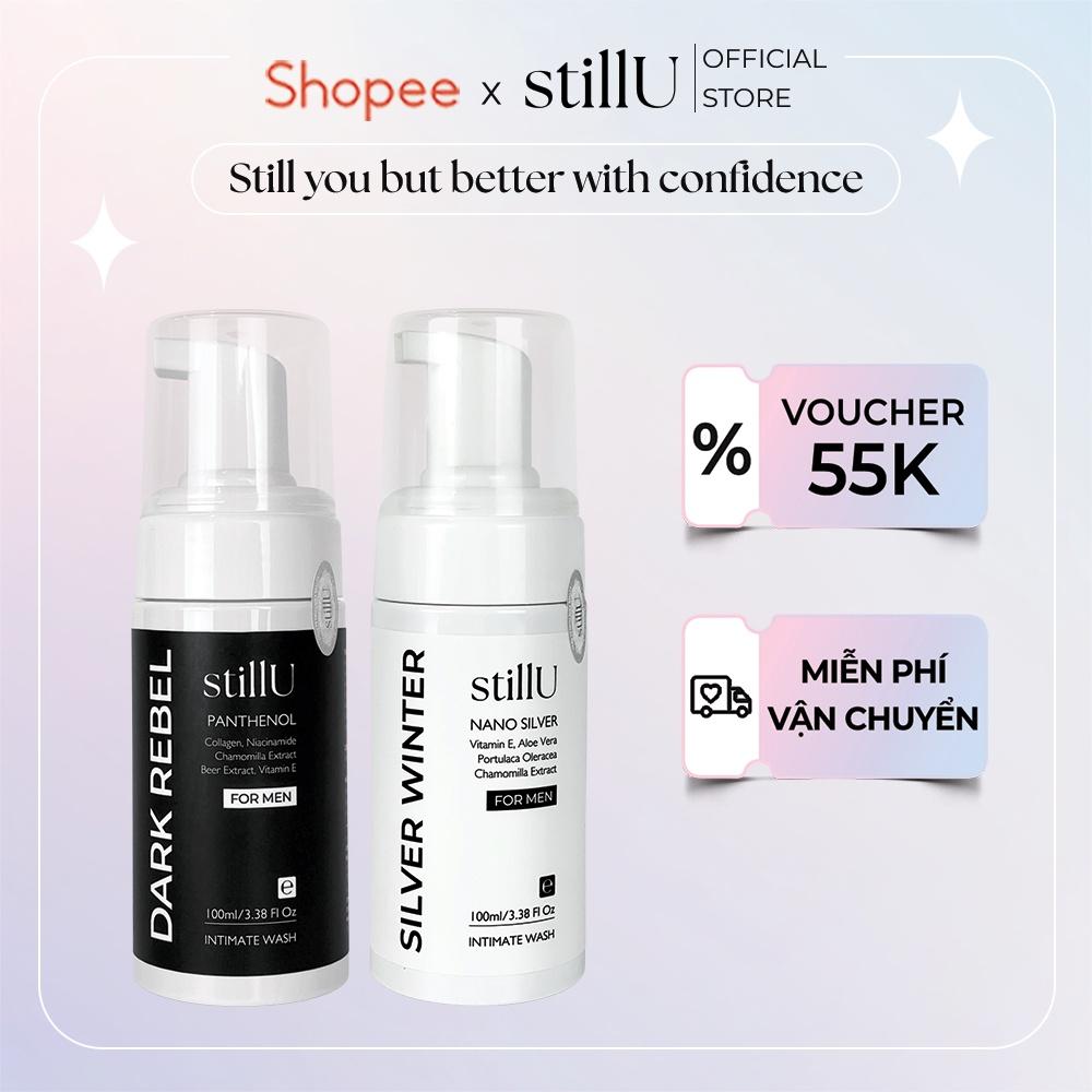 Combo Dung dịch vệ sinh nam giới stillU, dung dịch vệ sinh nam Dark Rebel 100ml &amp; Silver Winter 100ml