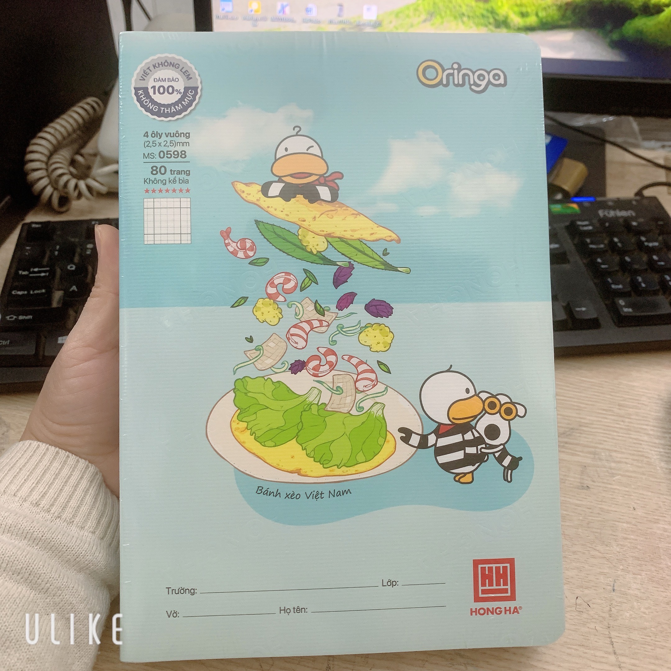 [MẪU MỚI 2024] Vở 4 Ô Ly Hồng Hà 80 Trang School ORINGA 0598 - Định Lượng 110gsm 7 Sao