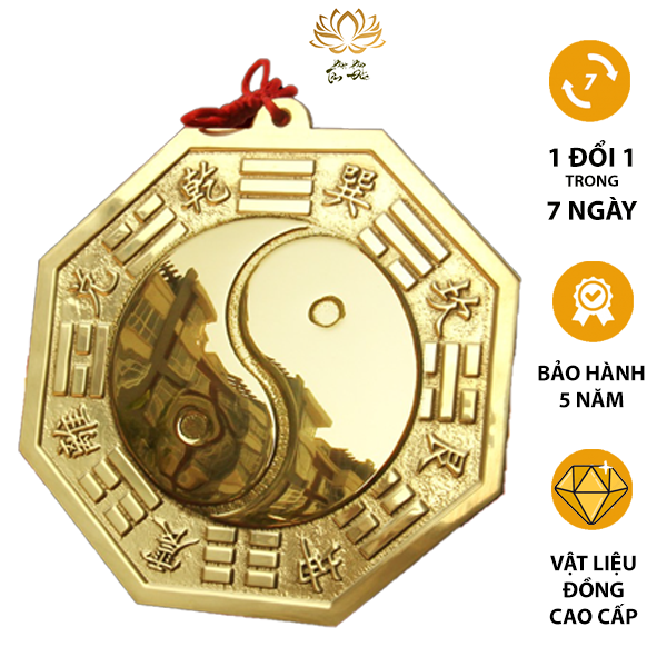 Gương Bát Quái, Gương Tiên Thiên Bát Quái Đúc Đồng Nguyên Chất - Uy Lực Vô Cùng Bảo Vệ Gia Đình Bạn
