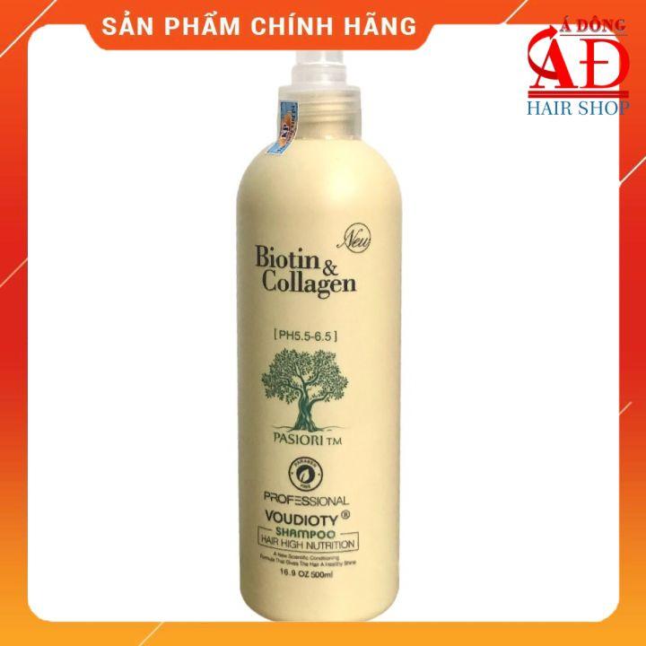 [VAT][500ml*2] Cặp dầu gội xả Biotin &amp; Collagen Trắng Pasiori phục hồi ngăn rụng kích thích mọc tóc