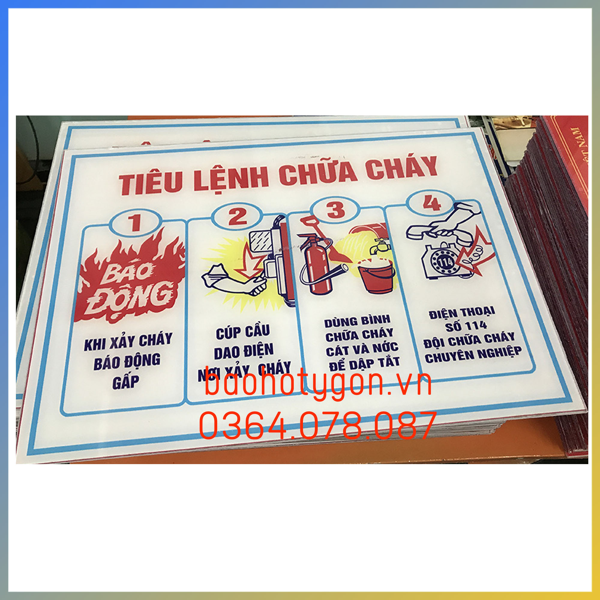 Tiêu lệnh, nội quy, cấm lửa, cấm hút thuốc - Biển báo PCCC