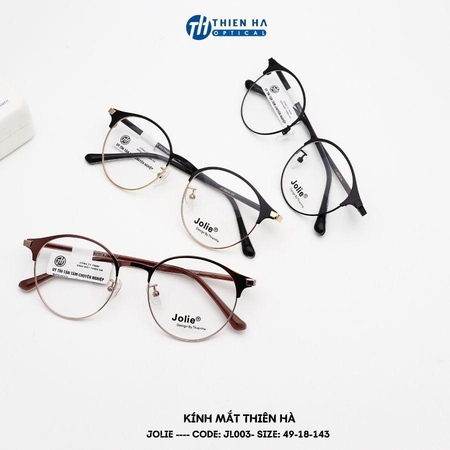 Gọng kính tròn nữ cao cấp Thiên Hà OPTICAL thiết kế độc quyền chất liệu nhẹ Metal Acetate cao cấp màu sắc lạ JOLIE JL003