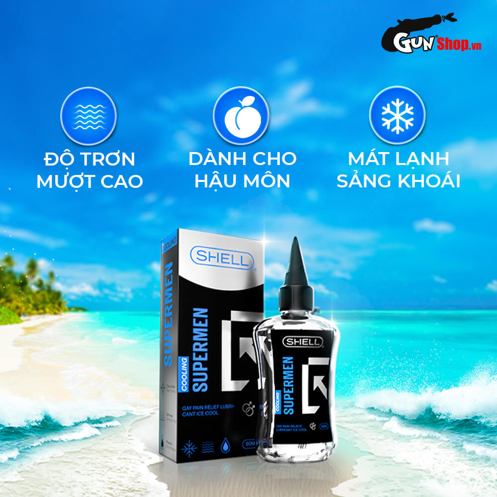 Gel bôi trơn hậu môn mát lạnh - Shell Supermen Cooling