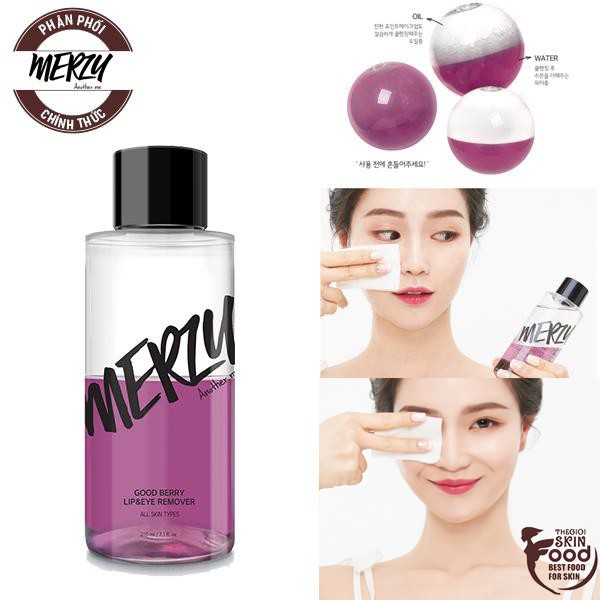 Tẩy Trang Mắt Môi Chuyên Dụng Merzy Good Berry Lip Eye Remover