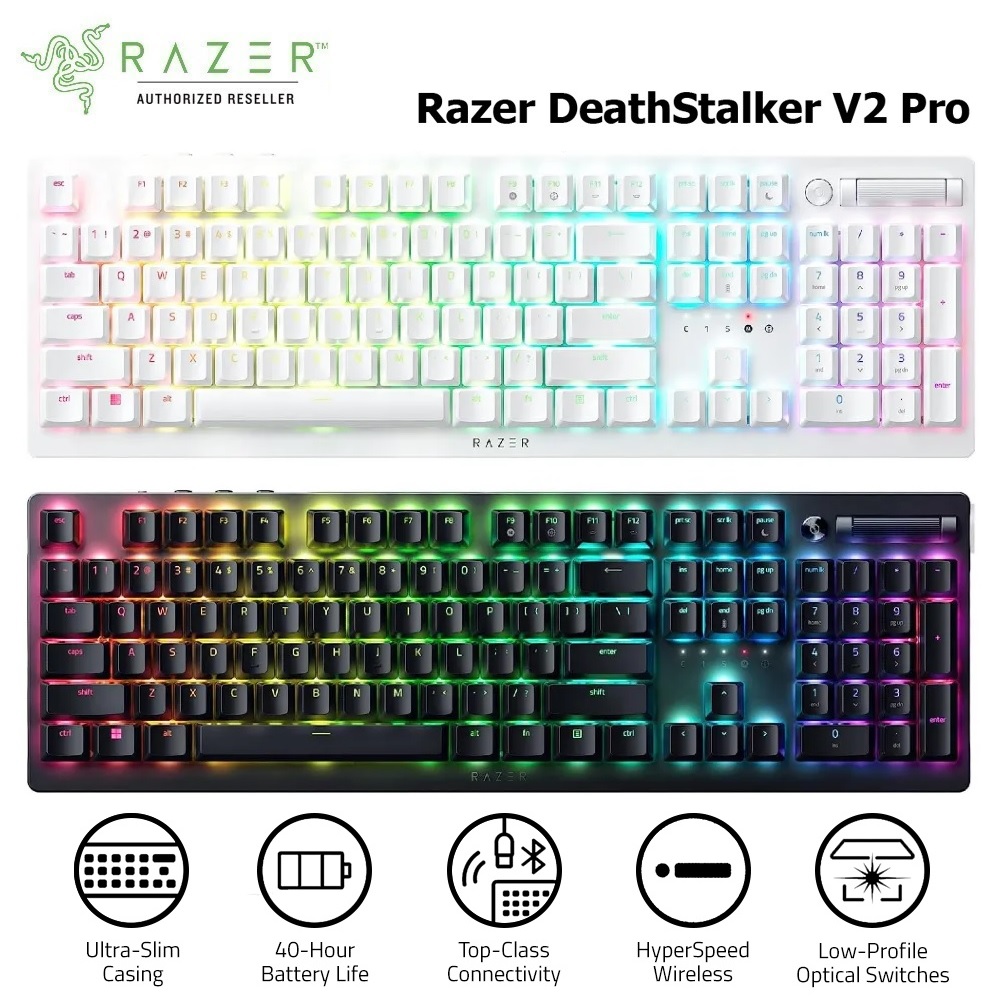 Bàn phím Razer DeathStalker V2 Pro-Wireless Low Profile Optical Gaming Keyboard_Mới, hàng chính hãng