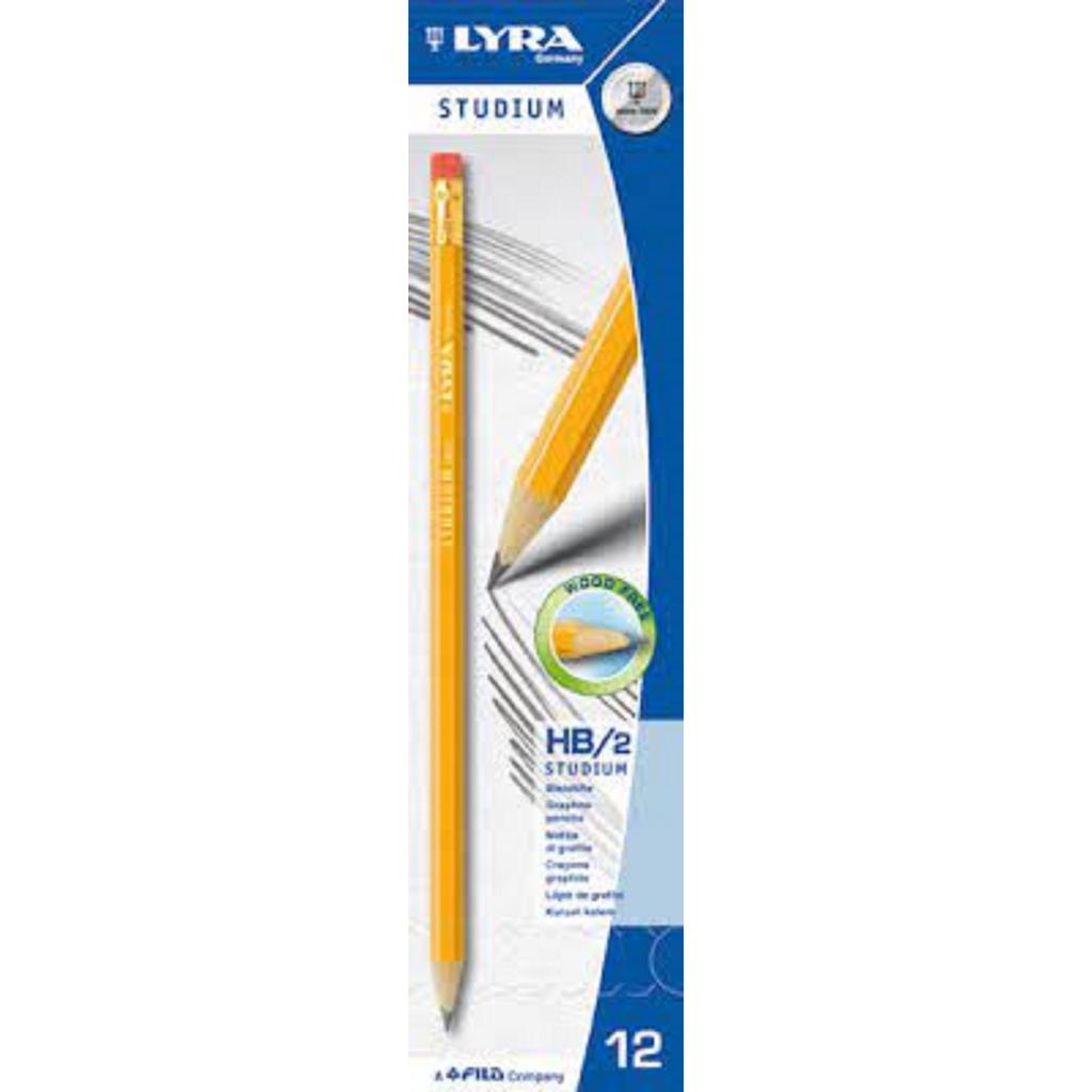 Bút chì đen có tẩy LYRA Studium HB/2 nhập khẩu Đức 1280100