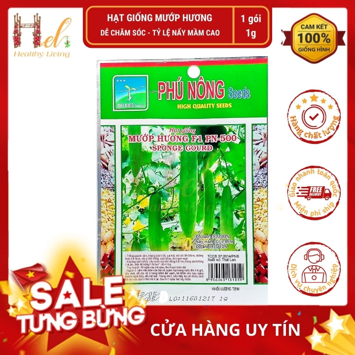 Hạt Giống Mướp Hương F1 - Phú Nông - Trồng Rau Xanh Rau Sạch Organic Bằng Đất Sạch, Mùn Dừa Và Phân Bón Hữu Cơ