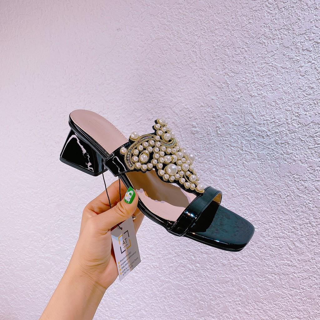 DÉP GÓT VUÔNG DA BÓNG QUẢNG CHÂU CAO CẤP