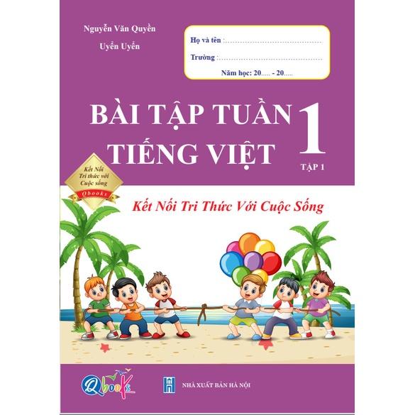 Sách - Combo Bài Tập Tuần Lớp 1 Cả Năm - Toán và Tiếng Việt - Kết Nối (4 cuốn)