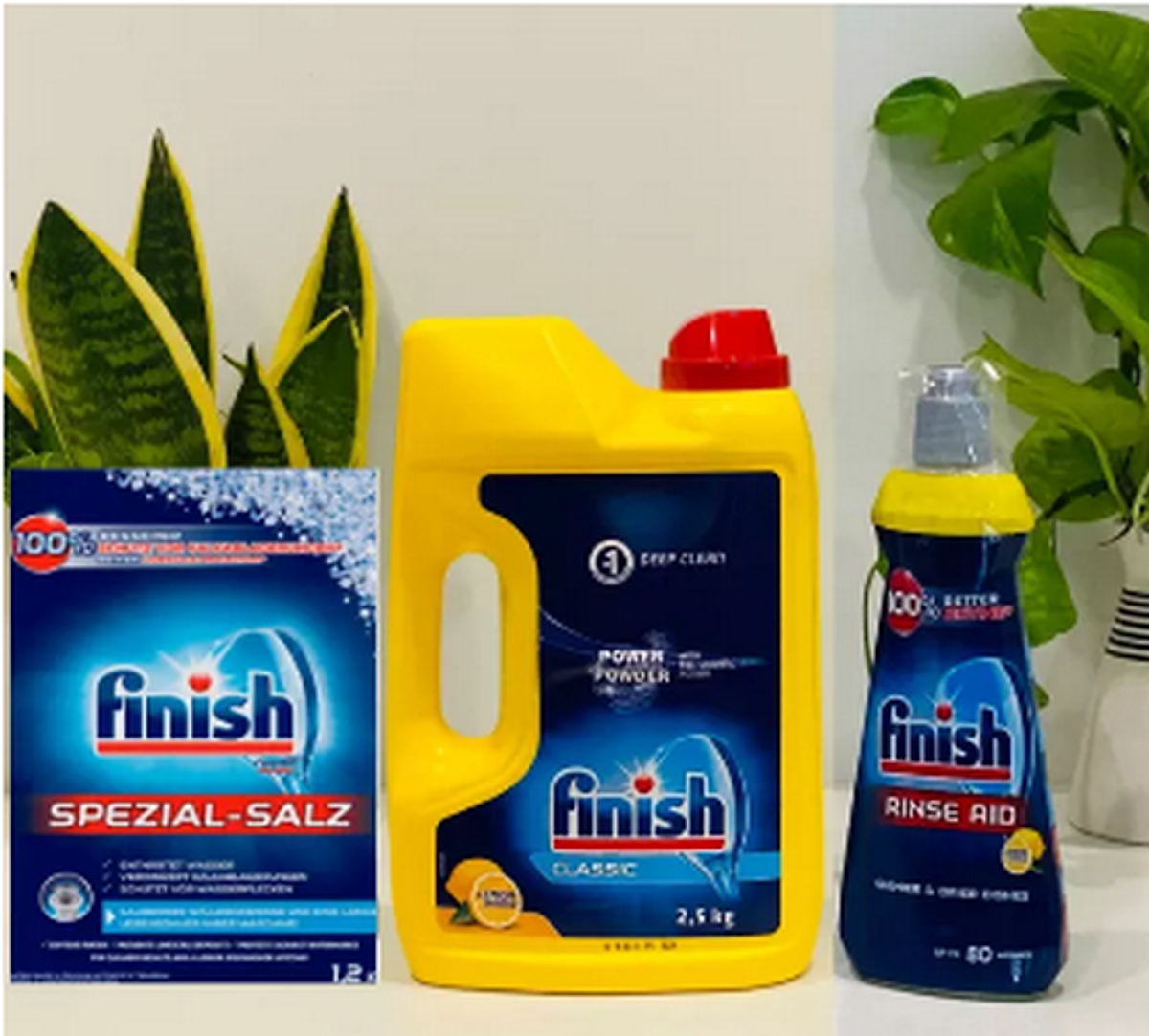 Combo bột bóng muối Finish cho máy rửa chén