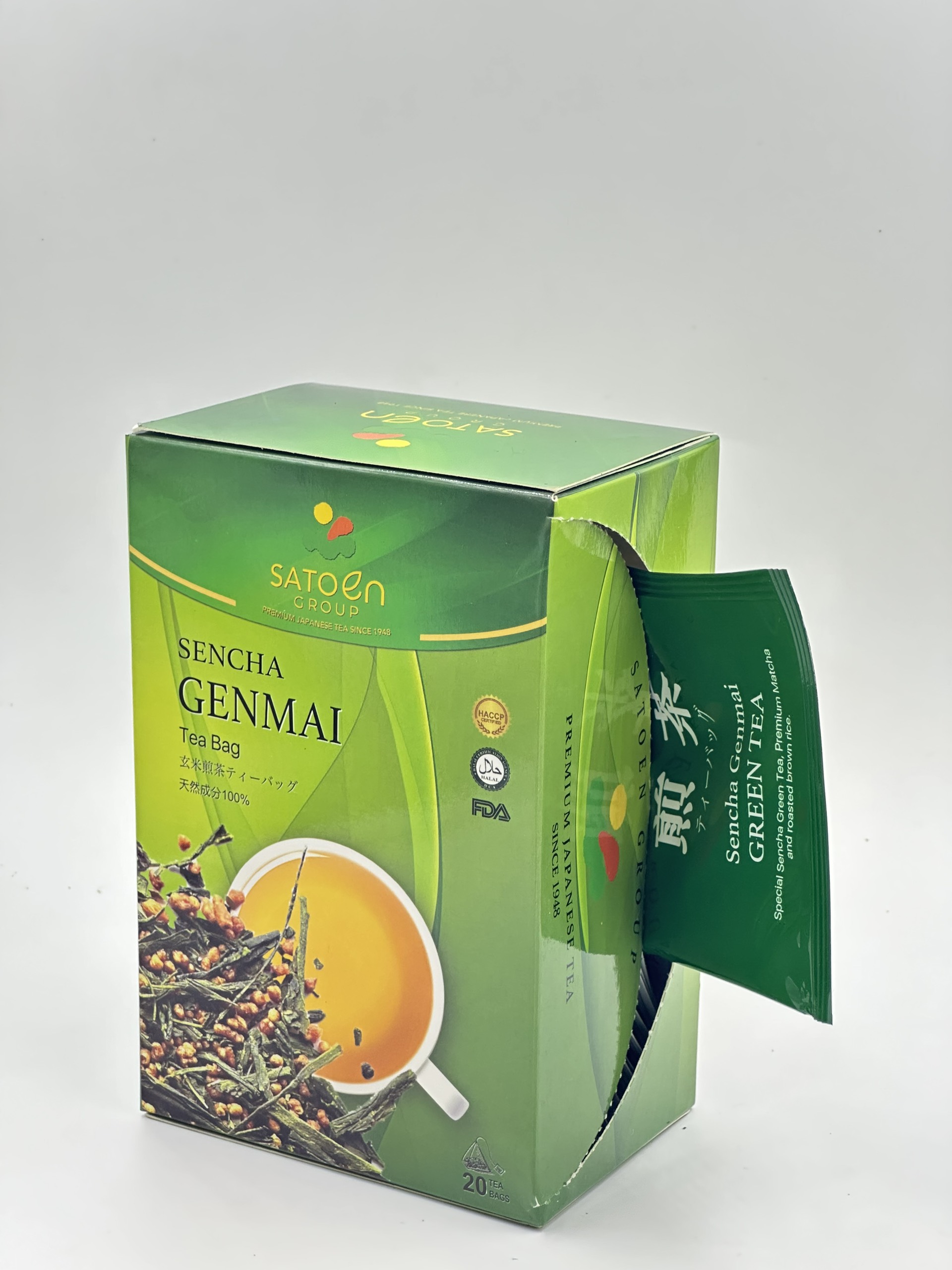 Hộp Trà túi lọc Satoen Sencha Genmai gạo rang 50g