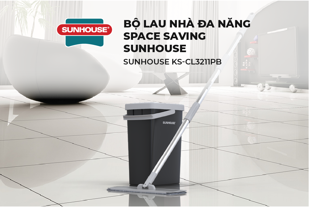 Bộ lau nhà đa năng Space Saving Sunhouse KS-CL3211P