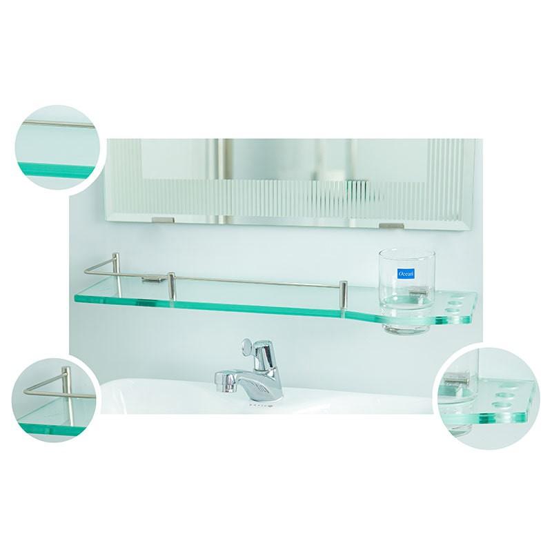 Kệ kính Kibath đa năng kèm ly inox 304