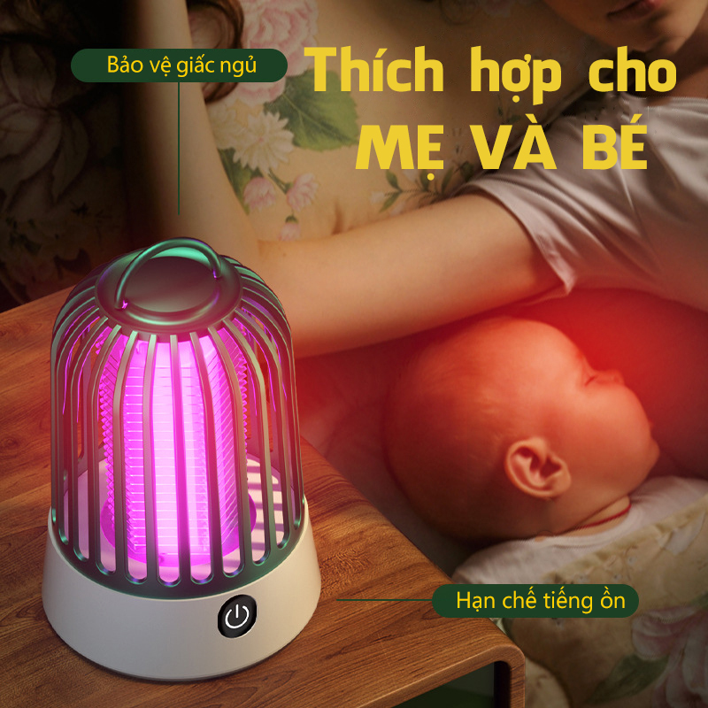 Đèn bắt muỗi lồng chim hiệu quả và an toàn - K1369