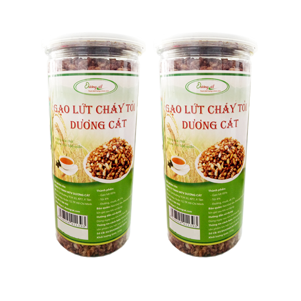 Combo 2 hủ gạo lứt cháy tỏi Dương Cát 300gr