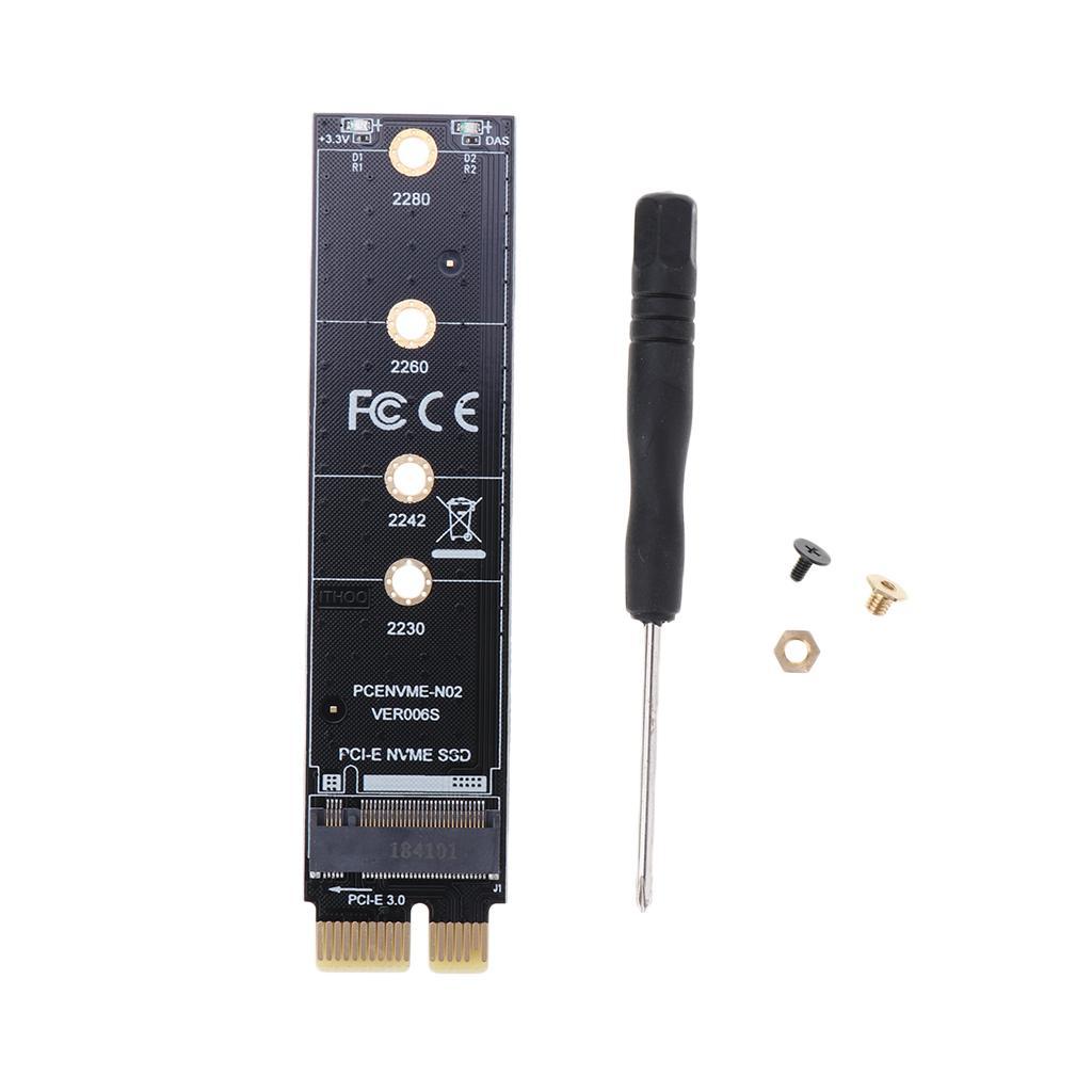 M.2 NVME to X1 SSD Adapter M Key Interface Converter Card Full Speed