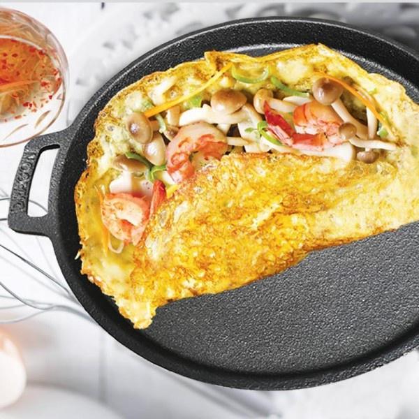 Chảo Gang Làm Bánh Xèo Bò Né Chống Dính Loại Lớn 22CM 