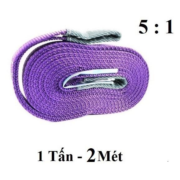 Dây cáp bẹ cẩu hàng 1 tấn dài 1,2,3,4,5,6,8,10 mét - bản rộng 35mm cáp thép giá sỉ THÁI BÌNH VINA