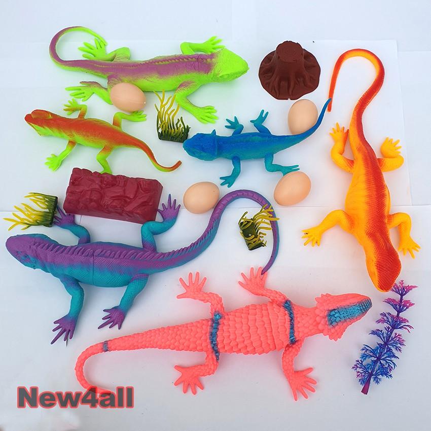 Hộp đồ chơi mô hình tắc kè Safari hoang dã 16 chi tiết Size Lớn cho bé trên 3 tuổi - New4all