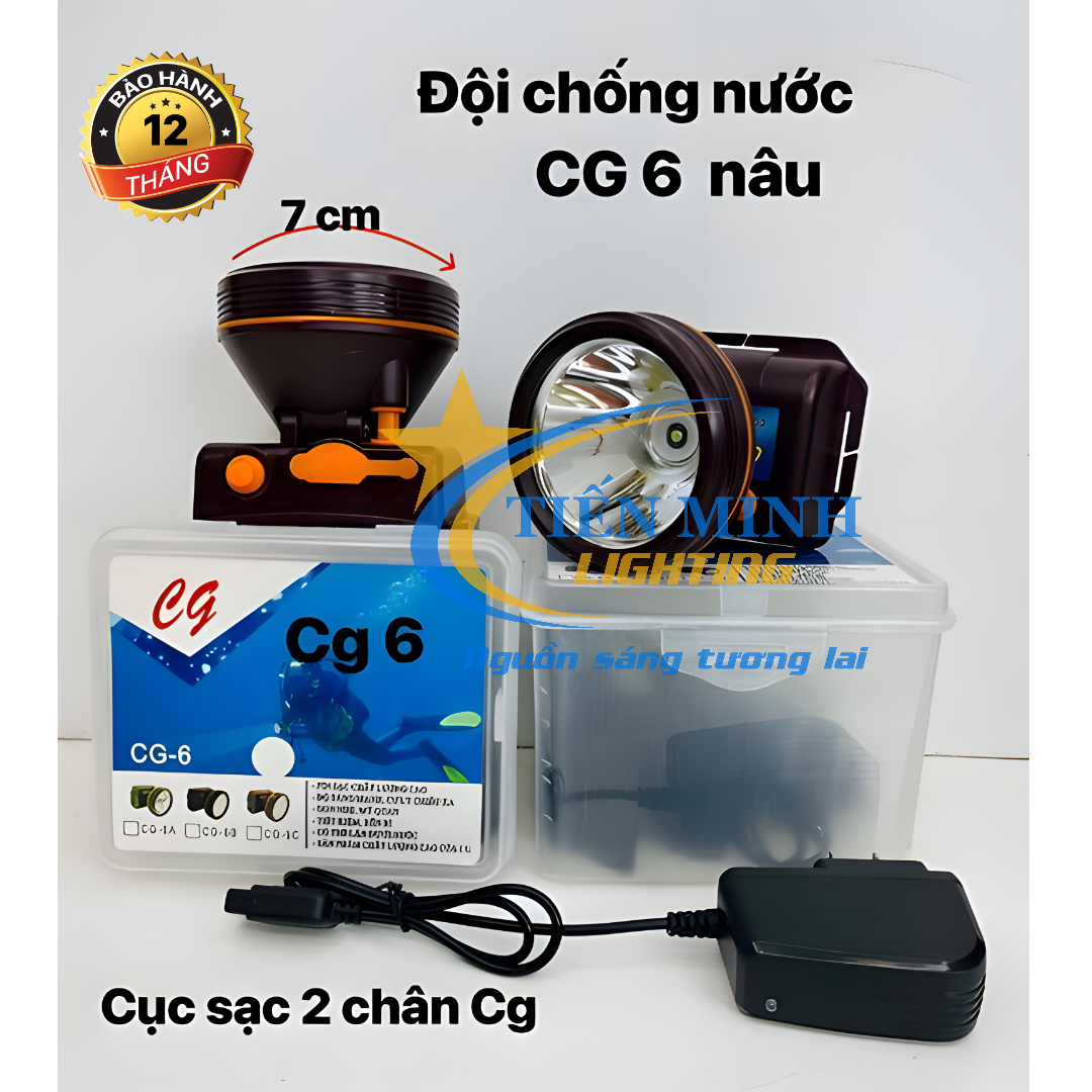 ĐÈN PIN ĐỘI ĐẦU SIÊU SÁNG CHỐNG NƯỚC CG6, SỬ DỤNG BÓNG LED XLM, TẦM CHIẾU XA 300M, NGUỒN 2 PIN 18650, ÁNH SÁNG TRẮNG/VÀNG