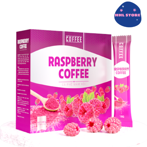 Cafe Giảm Cân Mâm Xôi Raspberry Coffee - Hộp 15 gói