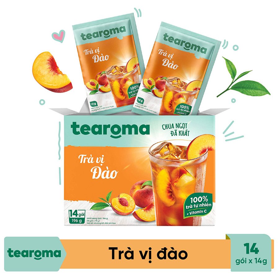 Trà Tearoma hòa tan hộp 196g (14 gói x 14g)