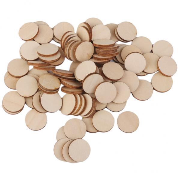 4x Blank Plain Round Shaped Natural Wood Slices Discs Art Craft Hobbies Pyrography