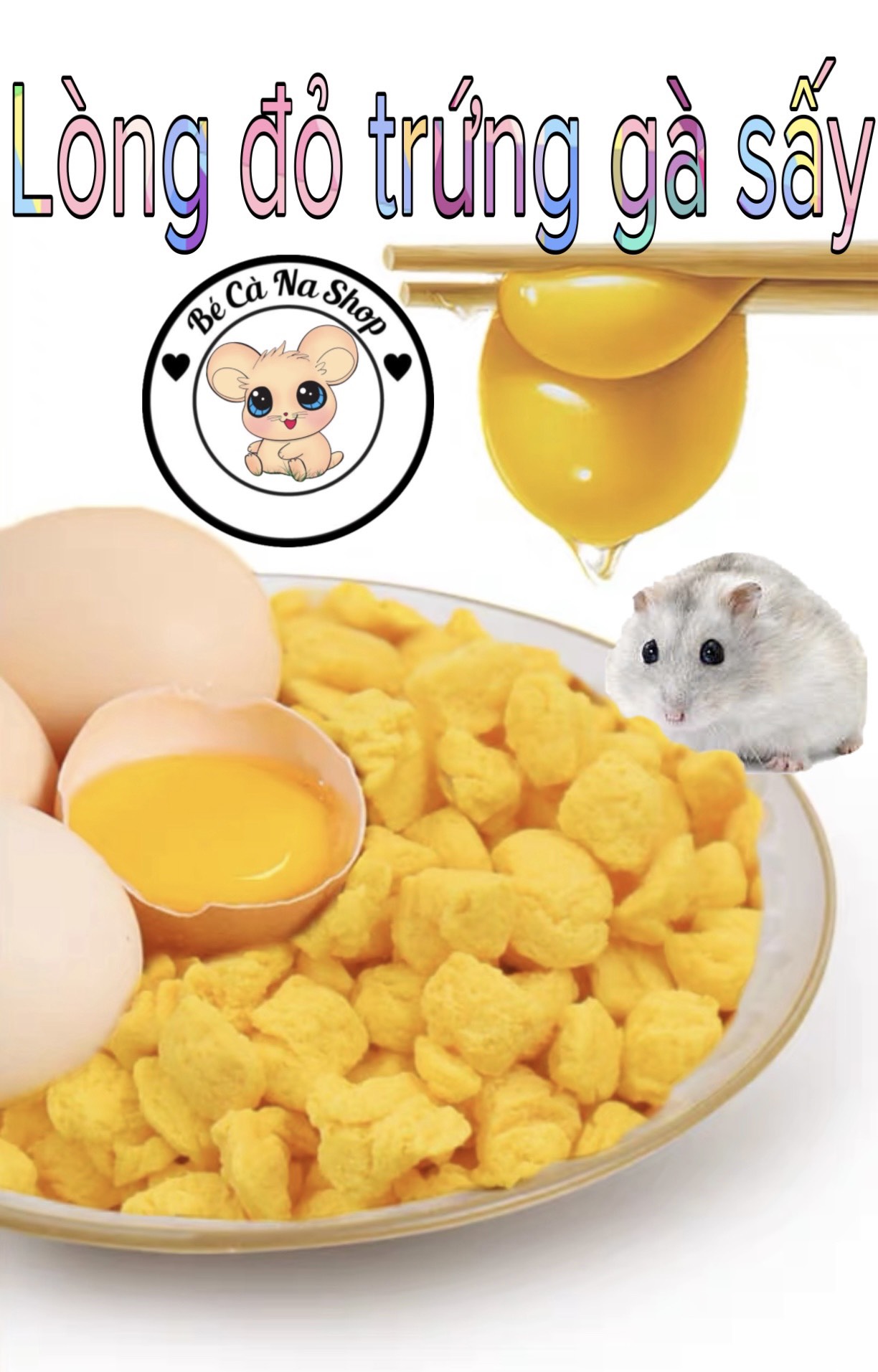 Lòng đỏ trứng gà sấy , thơm béo , món ăn cực kì yêu thích  Thức ăn dinh dưỡng cho hamster thỏ bọ sóc chinchilla ....