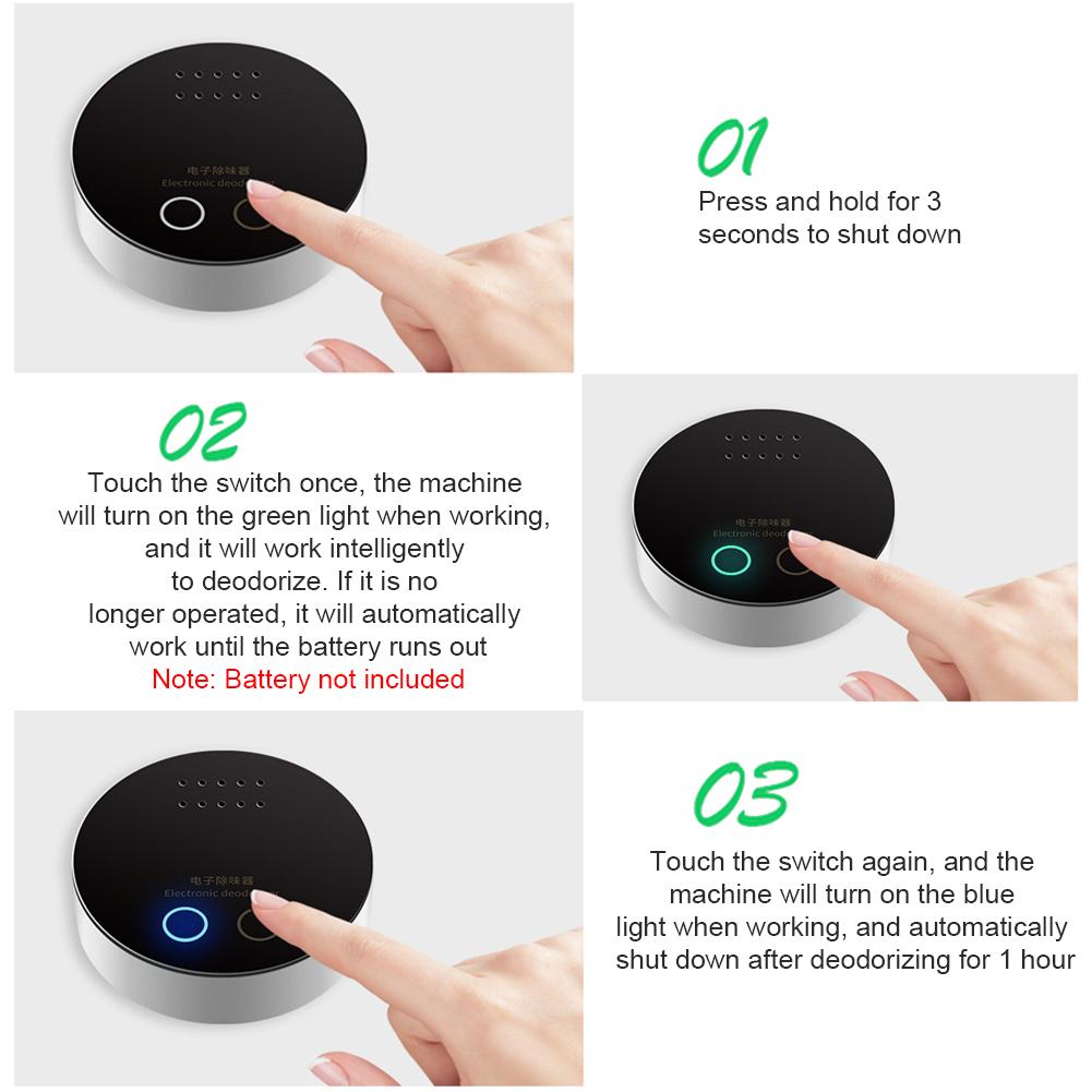 Mini Portable Intelligent Air Purifier Ozonide Deodorant Tool Household Refrigerator Deodorant Machine Double Mode