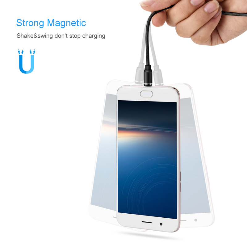 Cáp Sạc Từ Hít Nam Châm 2.4A Model E360 Lightning IOS Iphone Hàng Elough Chính Hãng Màu Đen