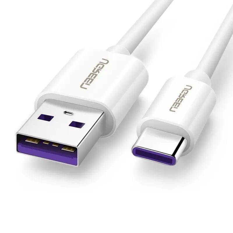 Ugreen 40887 0.5M 5A màu Trắng Dây USB sang USB Type-C vỏ ABS US253  Hàng chính Hãng