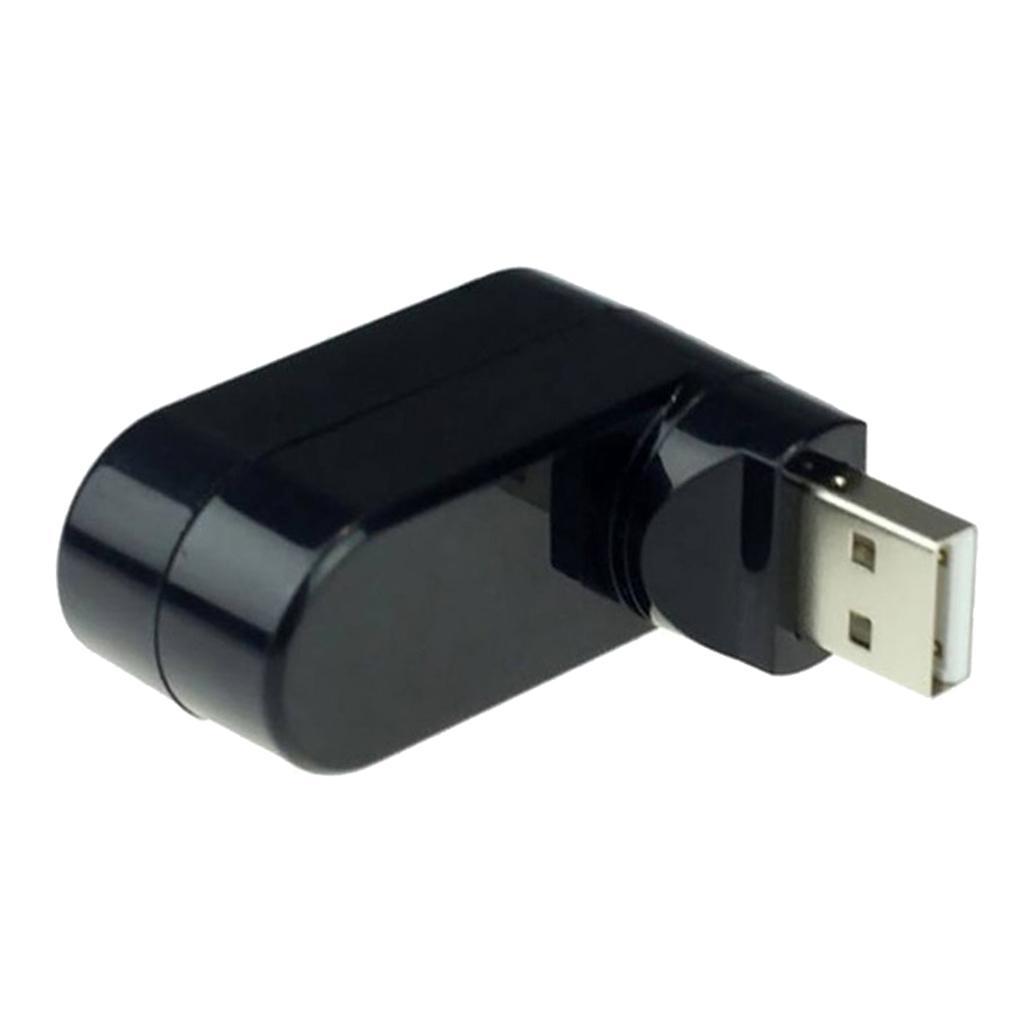 Mini 3 Ports USB2.0 Splitter Hub Rotatable USB Hub Adapter for PC Desktop Laptop