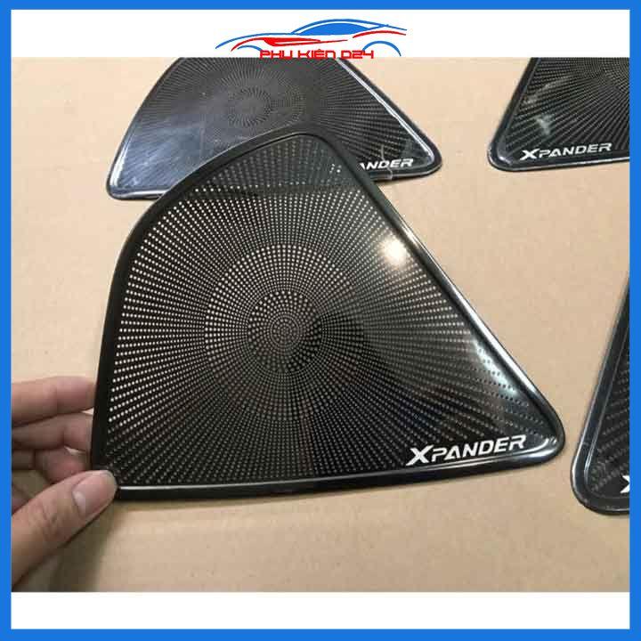 Bộ ốp màng loa vân Titan cho xe Xpander 2018-2019-2020-2021-2022 chống xước trang trí nội thất ô tô