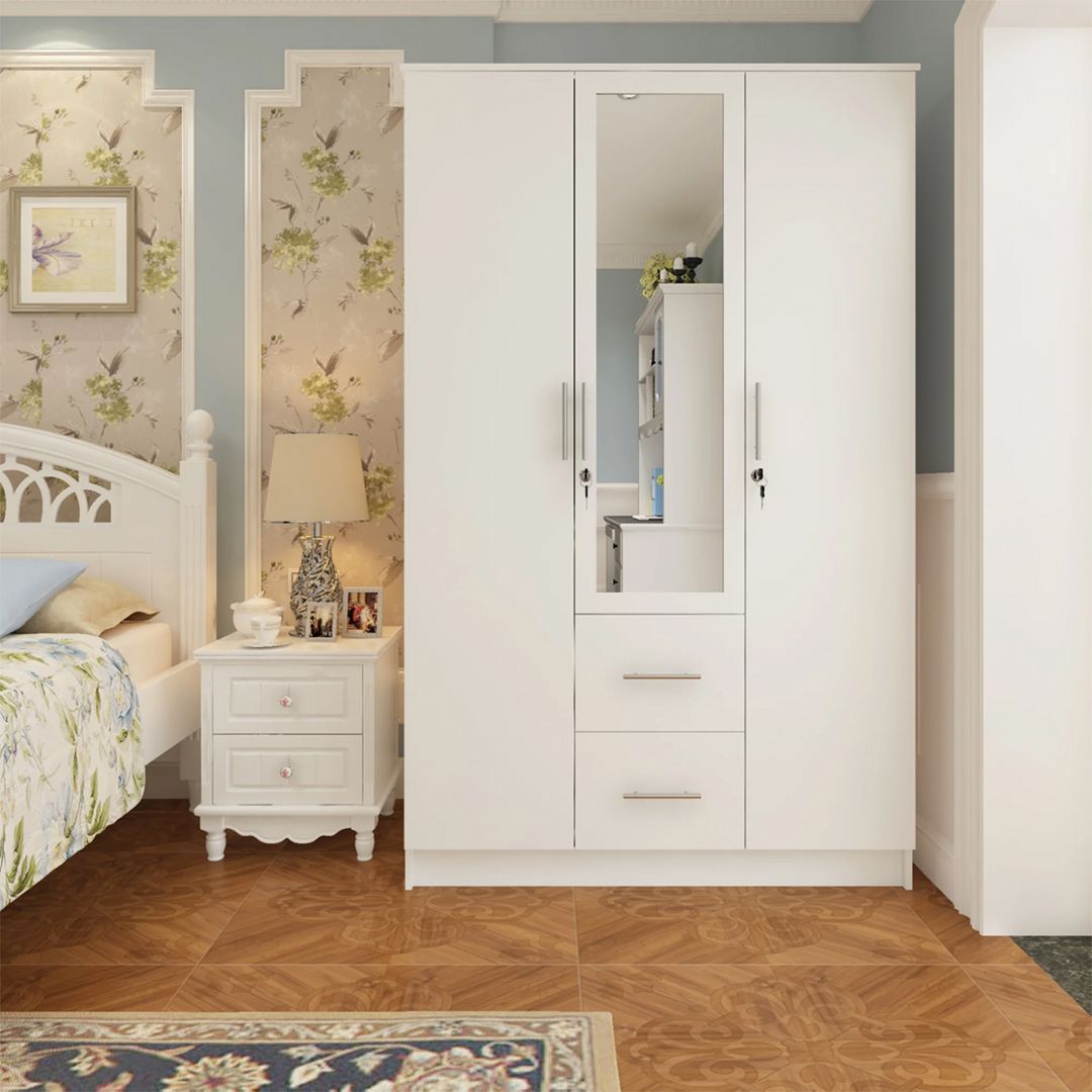 Tủ đựng quần áo thanh lịch bằng gỗ SMLIFE Concord