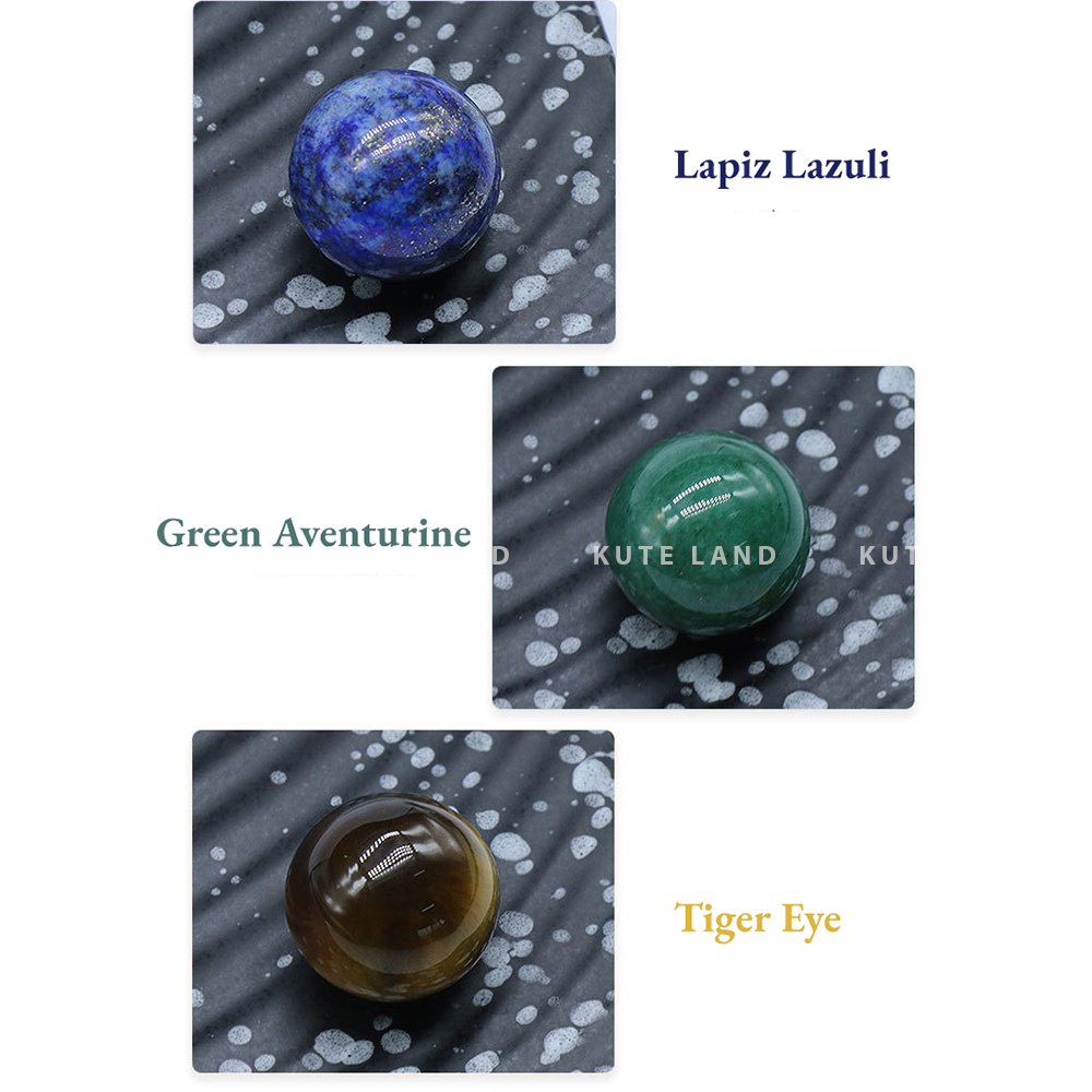 Hộp Combo 7 Viên Đá Tròn Phong Thủy 2 Cm Chakra Và Chakela