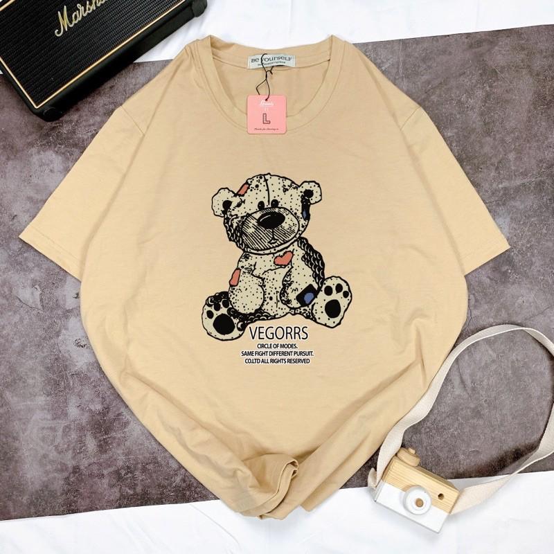 Áo Thun Tay Ngắn UNISEX GẤU BEAR - Hình chụp thật
