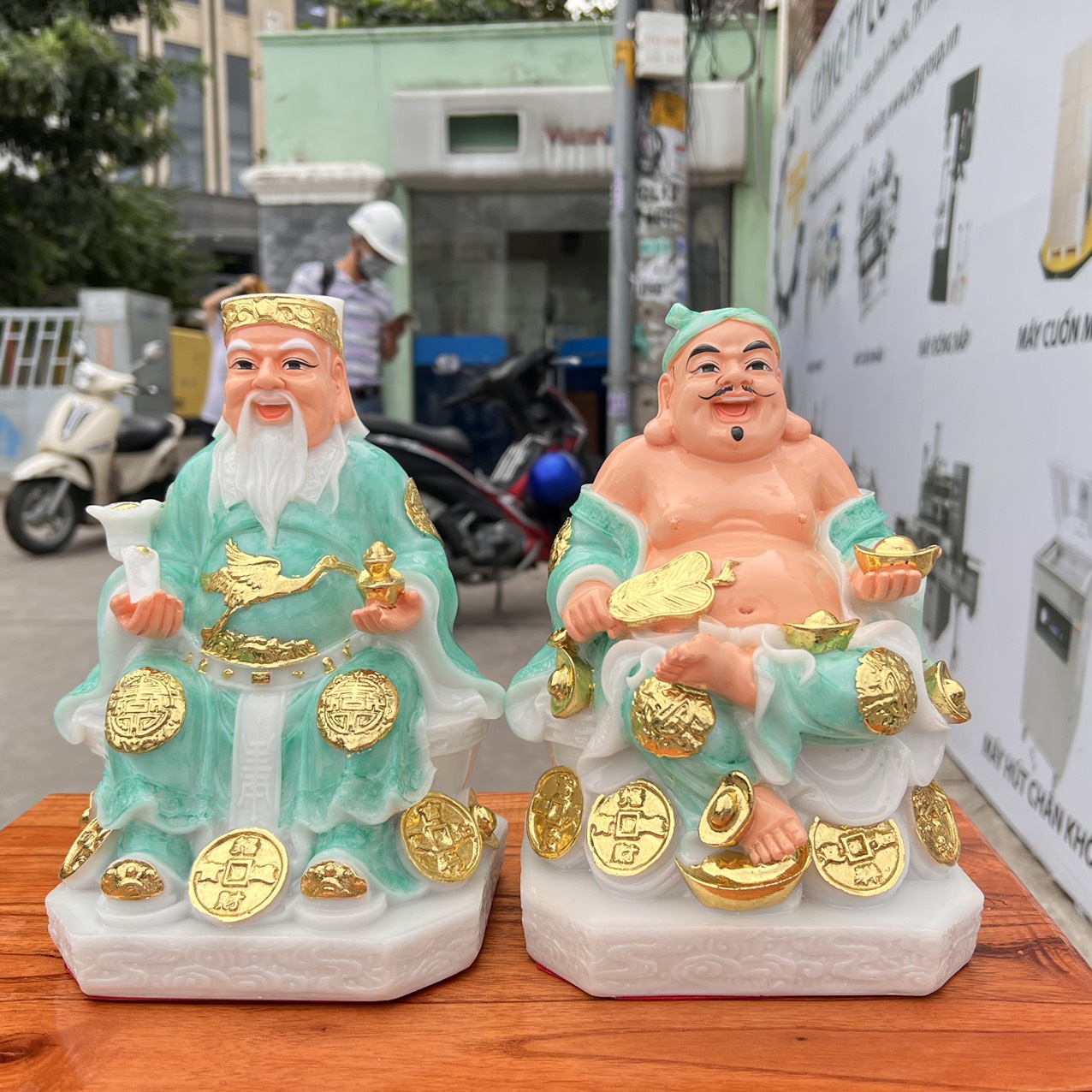 Tượng Thần tài Thổ Địa đá Việt Nam cao 25cm