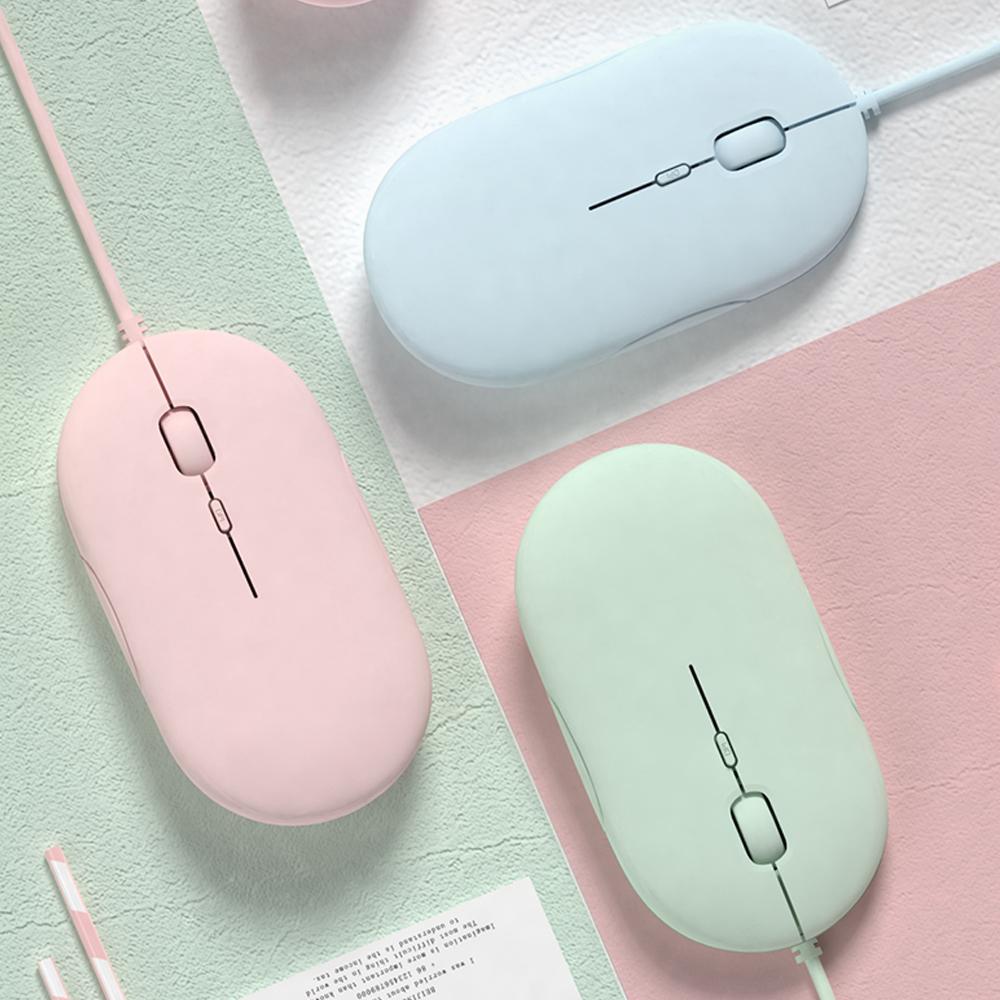 Im Lặng USB Có Dây Game Thủ Nhiều Màu Sắc Mini Chuột Cho Laptop Chuột Quang Máy Tính Công Thái Siêu Mỏng 3D Mause 1600 DPI