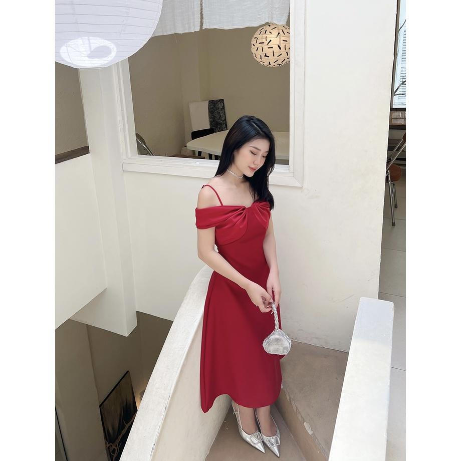 BBSTORE'S Đầm Xòe Dự Tiệc Trễ Vai Dự Tiệc Sang Trọng -D1207