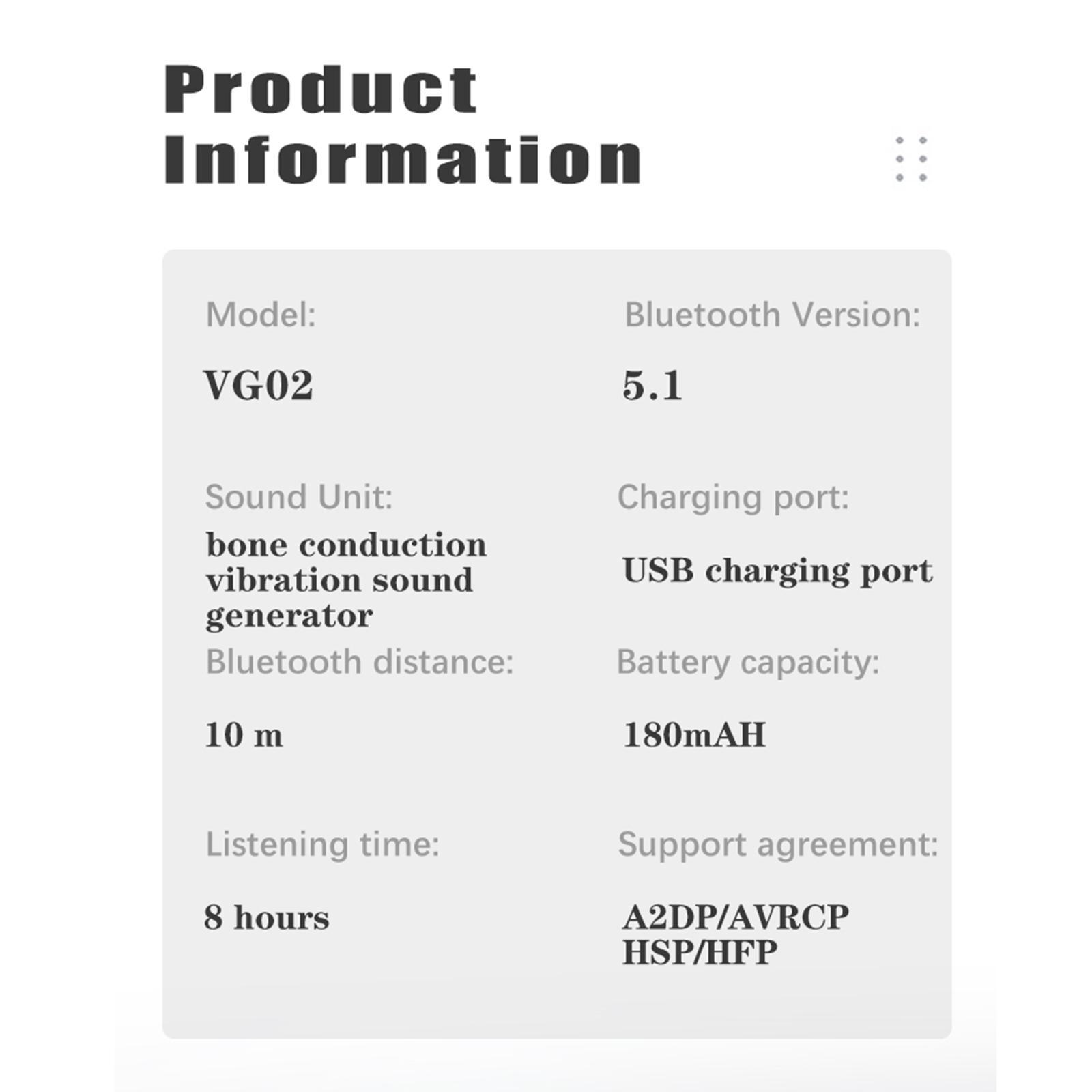 3X Open Ear Bone Conduction Headphone Wireless Headset Flexible for Sports