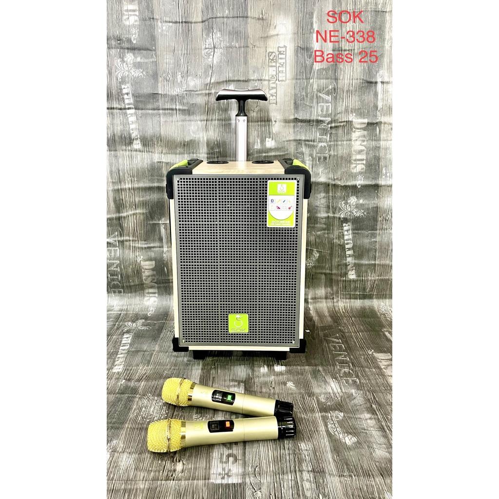 Loa kéo di động SOK NE-338 (Bass 2.5 tấc, 2 micro)