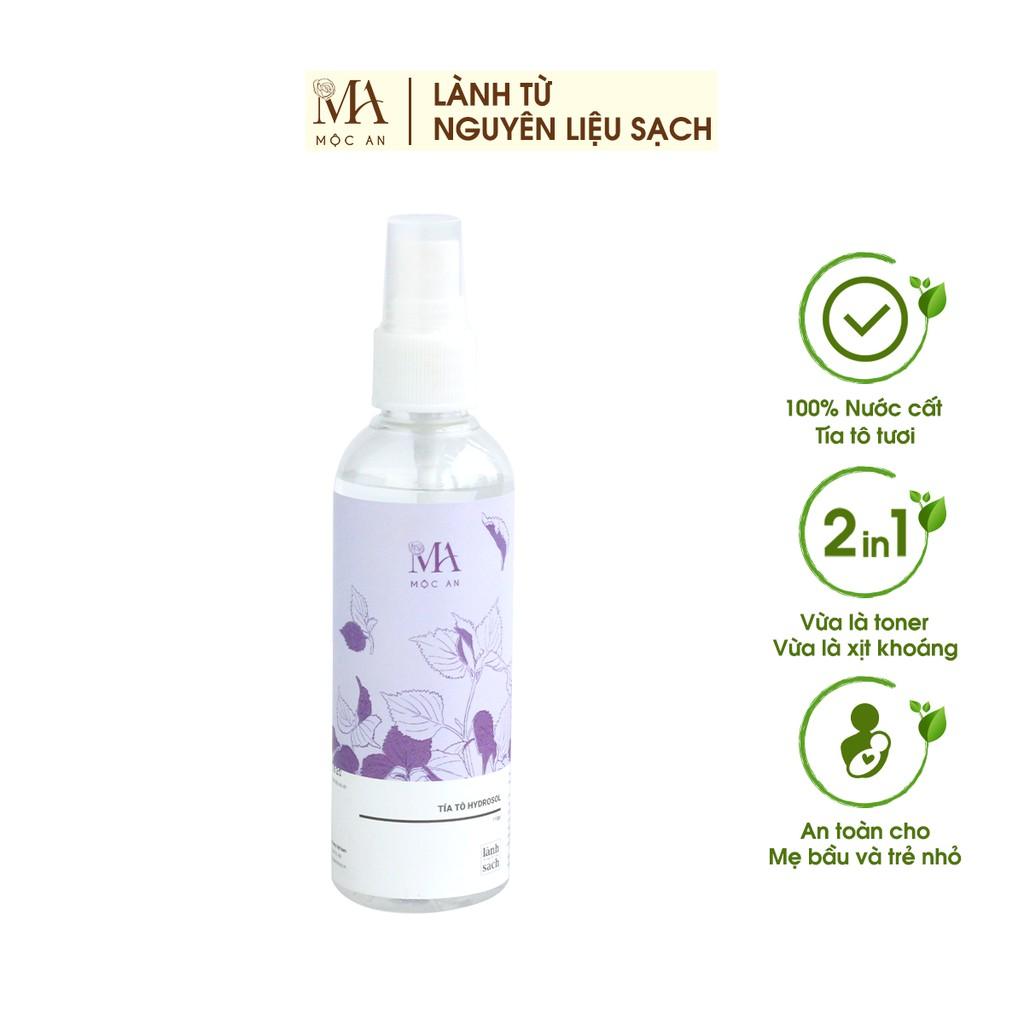 Toner Tía Tô Hydrosol Mờ Thâm Nám, Tàn Nhàng - Mộc An 100ml