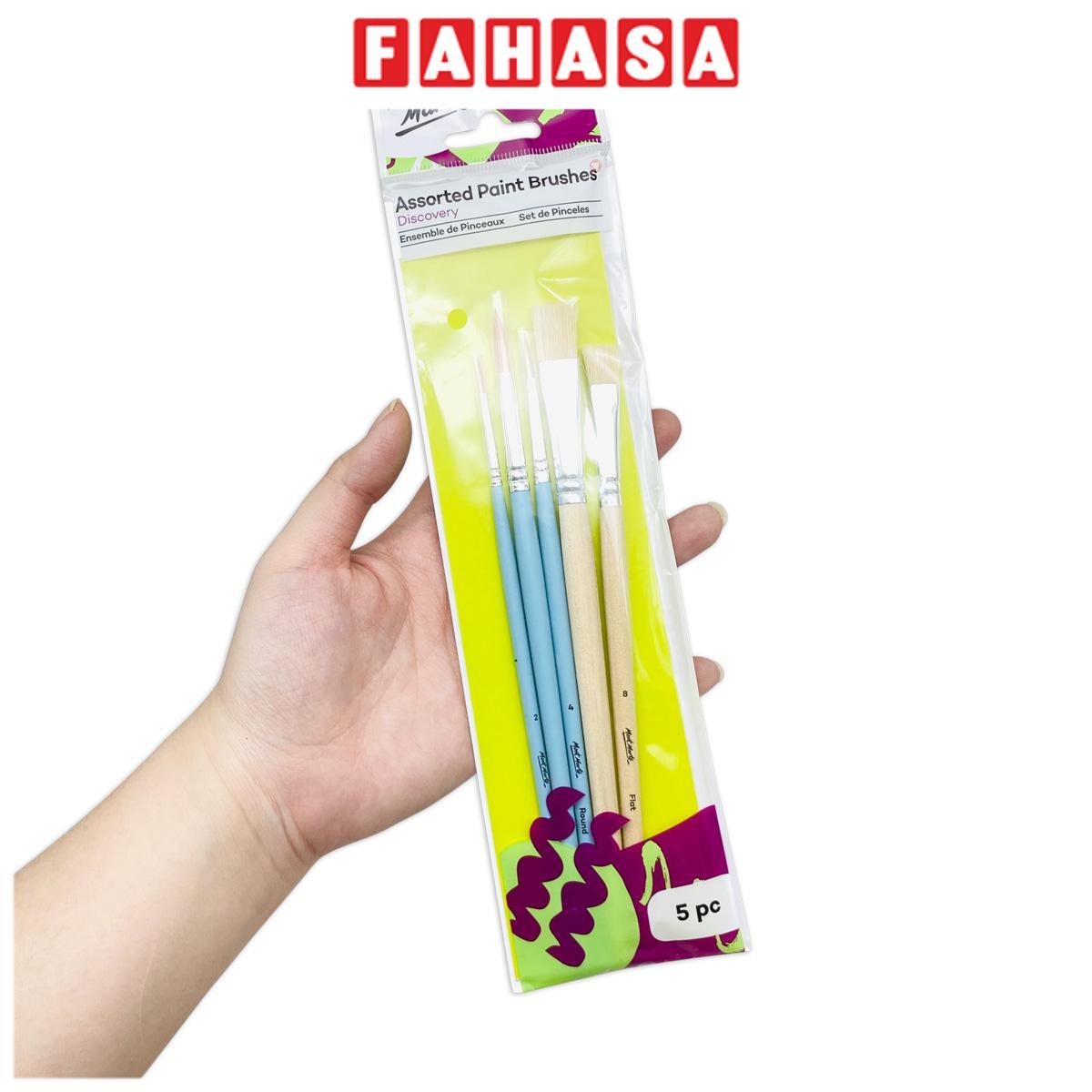 Bộ 5 Cọ Vẽ Màu Nước Màu Acrylic - Mont Marte BMHS0039