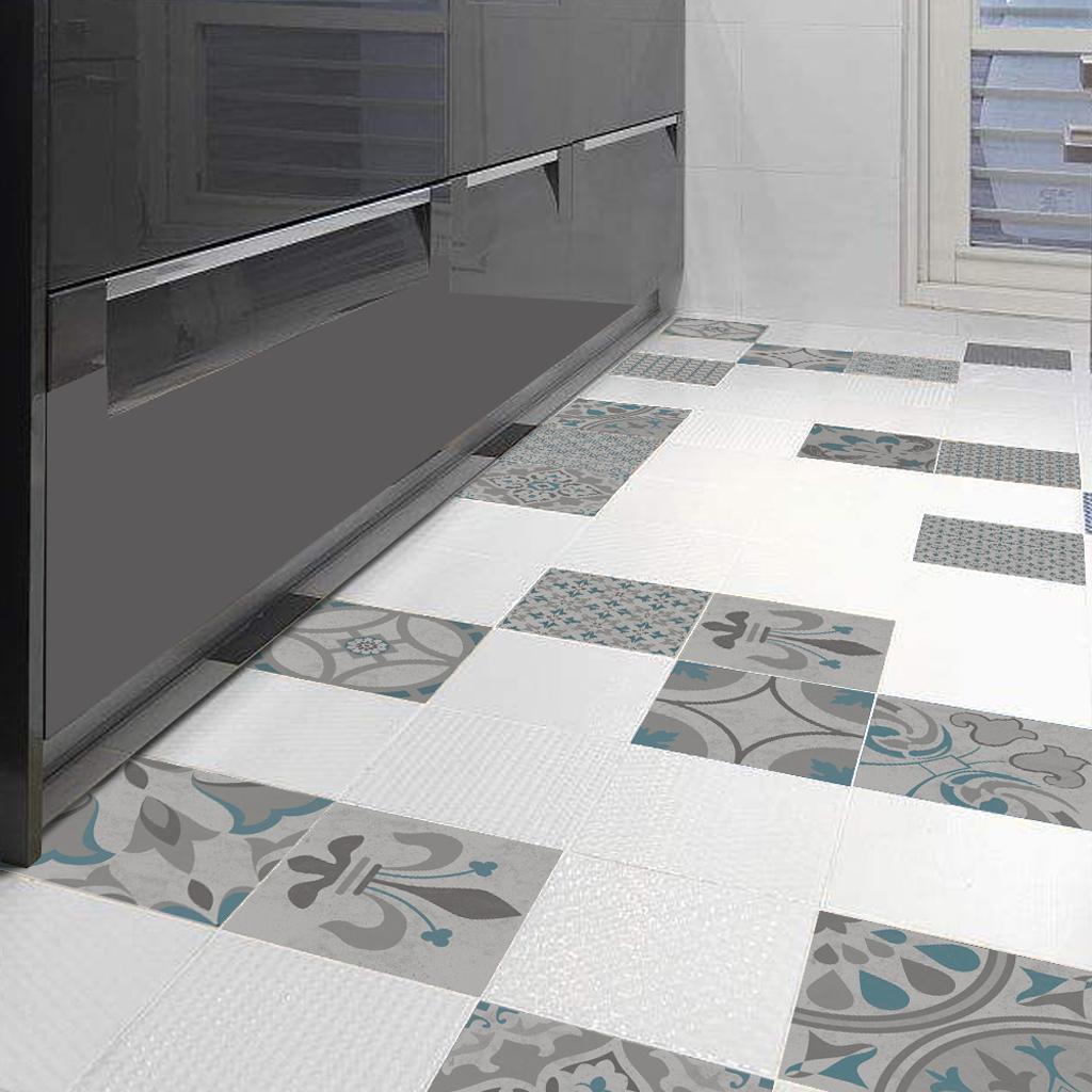 12Pieces Mosaic Wall Floor Tiles Sticker Decal Kitchen Bathroom Waterproof