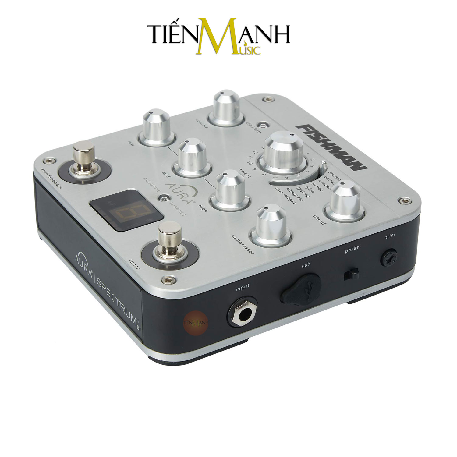 Thiết Bị Tạo Hiệu Ứng Âm Thanh Fishman Aura Spectrum DI Preamp Pedal Hàng Chính Hãng